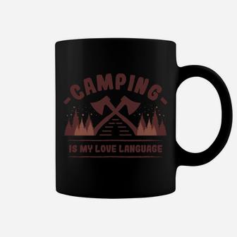 Awesome Camping Is My Love Language Camping Activity Coffee Mug - Seseable