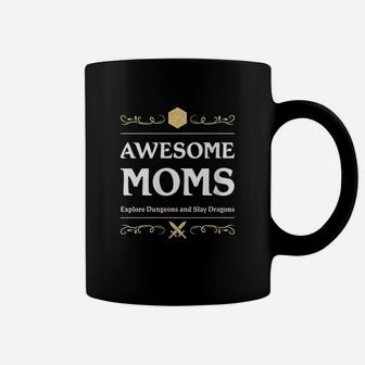 Awesome Moms Explore Dungeons D20 Dice Tabletop Rpg Gamer Coffee Mug - Seseable