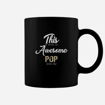 Awesome Pop Gift Grandfather From Granddaughter Grandson Coffee Mug - Seseable