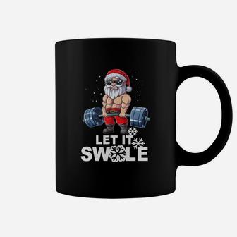 Awesome Santa Let It Swole Funny Santa Gym Christmas Gift Funny Tee Shirt Coffee Mug - Seseable