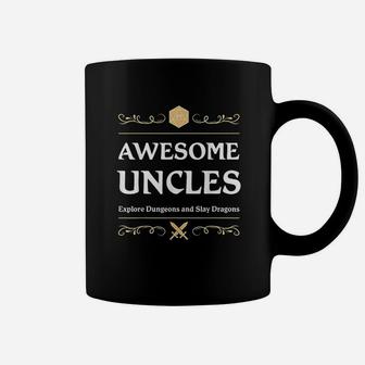Awesome Uncles Explore Dungeons D20 Tabletop Rpg Gamer Coffee Mug - Seseable
