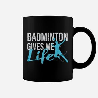 Badminton Gives Me Life Vintage Badminton Coffee Mug - Seseable