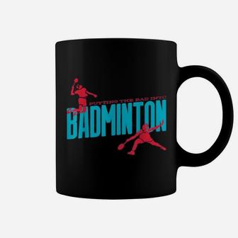 Badminton Smash Player Dad Sports Hobby Themed Graphic Print Coffee Mug - Seseable