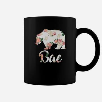Bae Bear Aunt Floral Family Christmas Matching Gift Coffee Mug - Seseable
