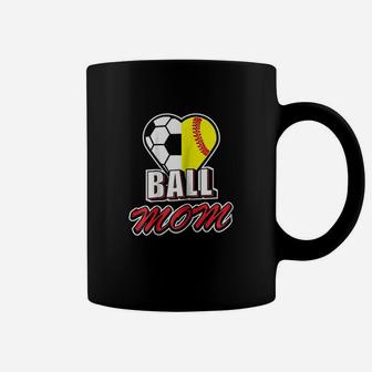 Ball Mom Love Soccer Coffee Mug - Seseable