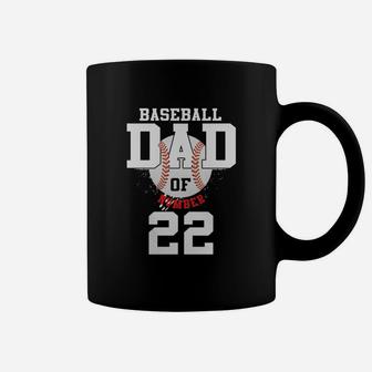 Baseball Dad Of Number 22 Coffee Mug - Seseable