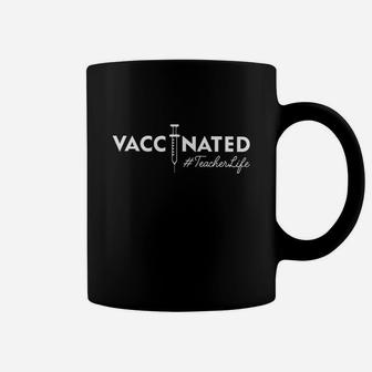 Basic Graphic Vaccinated Teacher Coffee Mug - Seseable