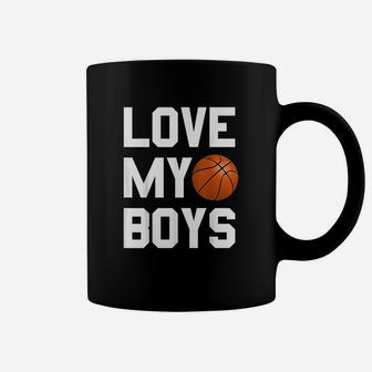 Basketball Dad Mom Funny Gift Love My Boys Coffee Mug - Seseable