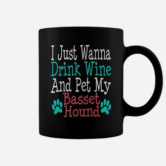 Basset Hound Dog Mom Dad Funny Wine Lover Gift Coffee Mug - Seseable