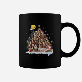 Basset Hound Dog Reindeer Pine Christmas Coffee Mug - Seseable
