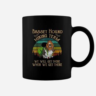 Basset Hound Hiking Team We Will Get There Vintage Coffee Mug - Seseable