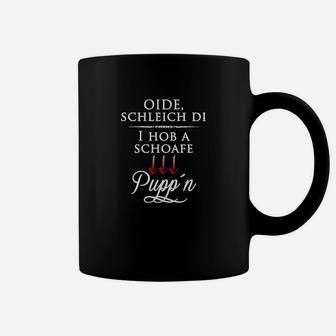 Bayerisches Spruch Tassen Oide, schleich di mit Krallenabdruck, Schwarzes Tee - Seseable