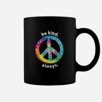 Be Kind Always Tie Dye Peace Sign Spread Kindness Coffee Mug - Seseable