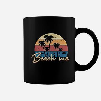 Beach Me Funny Retro Palm Tree Vacation Hello Summer Gifts Coffee Mug - Seseable