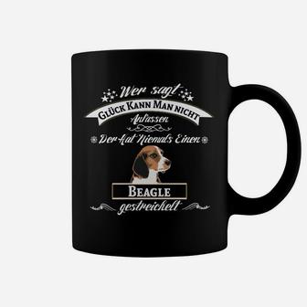 Beagle-Liebhaber Tassen: Glück kann man küssen, Beagle streicheln - Seseable