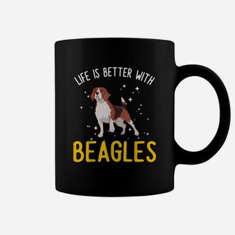 Beagle Life Is Better With Beagles Shirt Coffee Mug - Seseable