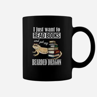 Bearded Dragon Read Books Coffee Mug - Seseable