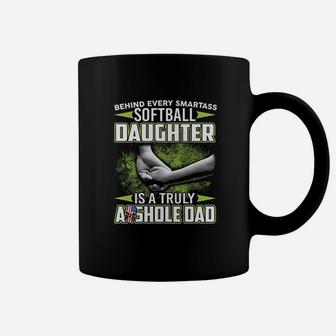 Behind Softball Daughter Is An Dad Coffee Mug - Seseable