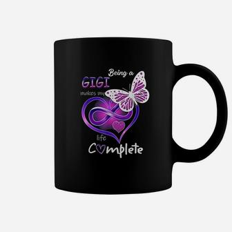 Being A Gigi Makes My Life Complete Butterfly Gigi Gift Coffee Mug - Seseable