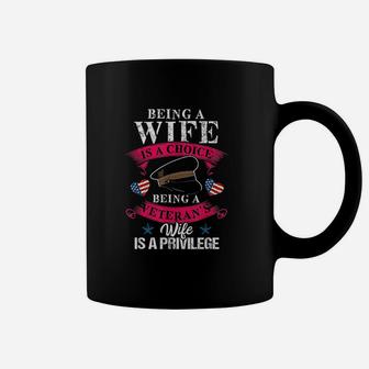 Being A Veteran's Wife Coffee Mug - Seseable