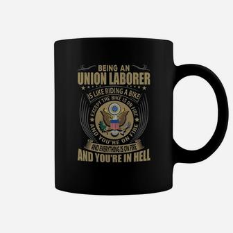Being An Union Laborer Like Riding A Bike Job Title Shirts Coffee Mug - Seseable