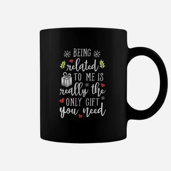 Being Related To Me Funny Christmas Family Xmas Gift Coffee Mug - Seseable