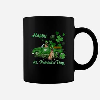 Belgian Malinois Riding Green Truck St Patricks Day Dog Lovers Gift Coffee Mug - Seseable