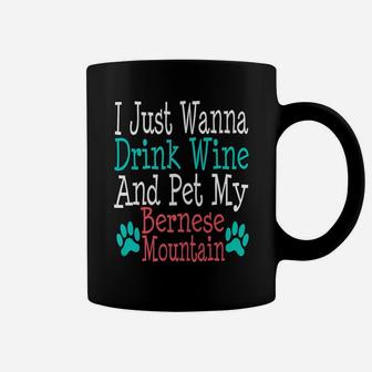 Bernese Mountain Dog Mom Dad Funny Wine Lover Gift Coffee Mug - Seseable