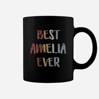 Best Amelia Ever Retro Vintage First Name Gift Coffee Mug - Seseable