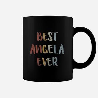 Best Angela Ever Retro Vintage First Name Gift Coffee Mug - Seseable