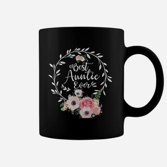 Best Auntie Ever Floral Mothers Day Coffee Mug - Seseable