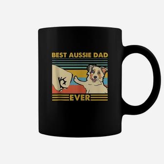 Best Aussie Dad Ever Retro Vintage Sunset Coffee Mug - Seseable