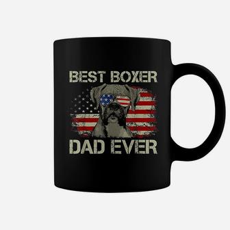 Best Boxer Dad Ever Dog Lover American Flag Gift Coffee Mug - Seseable