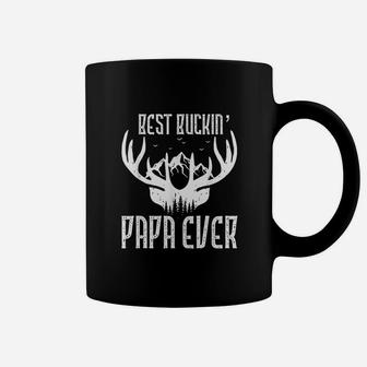Best Buckin Papa Ever Deer Hunting Bucking Fathers Day Coffee Mug - Seseable