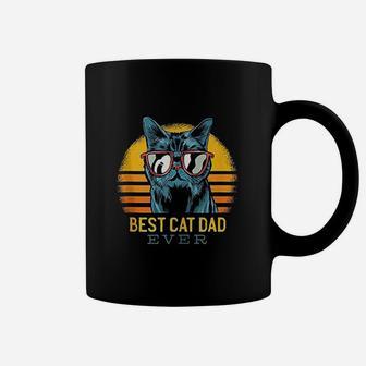 Best Cat Dad Ever Funny Cat Dad Father Vintage Coffee Mug - Seseable