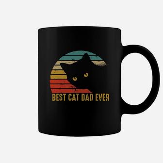 Best Cat Dad Ever Retro Vintage Cat Daddy Fathers Day Shirt Coffee Mug - Seseable