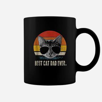 Best Cat Dad Ever Vintage Retro Cat Daddy Coffee Mug - Seseable