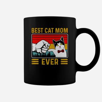Best Cat Mom Ever Vintage Coffee Mug - Seseable