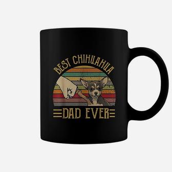 Best Chihuahua Dad Ever Retro Vintage Sunset Coffee Mug - Seseable