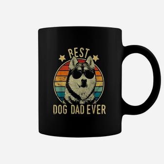 Best Dog Dad Ever Siberian Husky Fathers Day Coffee Mug - Seseable