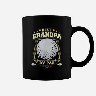 Best Grandpa By Par Golf Papa Grandfather Pop Dad Golf Pun Coffee Mug - Seseable