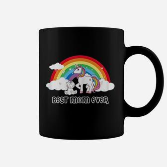 Best Mom Ever Unicorn And Rainbow Mothers Gift Coffee Mug - Seseable