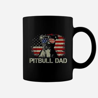 Best Pitbull Dad Ever American Flag 4th Of July Gift Coffee Mug - Seseable