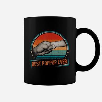 Best Poppop Ever Vintage Dad Daddy Bump Fist Fathers Day T-shirt Coffee Mug - Seseable