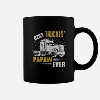 Best Truckin Papaw Ever Trucker Gift Fathers Day Coffee Mug - Seseable