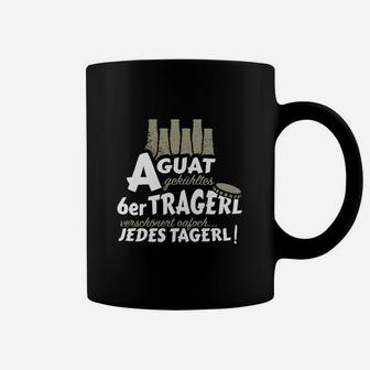 Bier-Spruch Herren Tassen Schwarz, Lustiges 6er Tragerl Design - Seseable