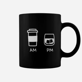 Big And Tall Am To Pm Coffee Whisky Rum Tequila Vodka Coffee Mug - Seseable