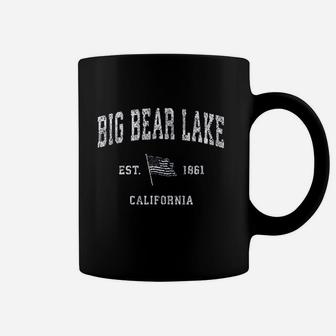 Big Bear Lake California Ca Vintage Us Flag Coffee Mug - Seseable