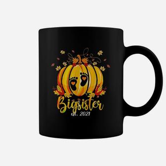 Big Sister 2021 Pumpkin Family Matching Thanksgiving Gift Coffee Mug - Seseable