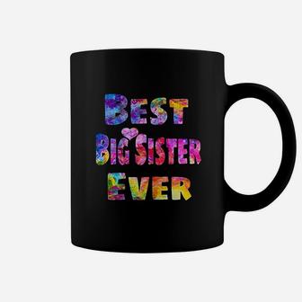 Big Sister Gift Idea Best Big Sister Ever Colorful Coffee Mug - Seseable